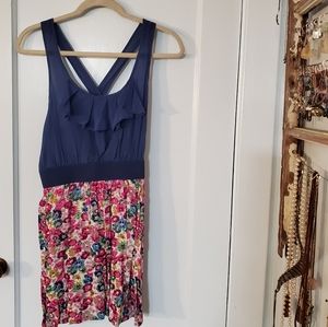 Mini dress with cross back